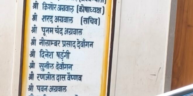 डभरा-सक्ती:- श्री गोपाल जी महाप्रभु मन्दिर एवं प्रसिद्ध मां चन्द्रहासिनी देवी मन्दिर सार्वजनिक न्यास चन्द्रपुर के पुराने 11 सदस्यीय समिति को भंग कर 20-22 सदस्यीय नई समिति का गठन करवाने महानदी भवन मंत्रालय स्तर से नियमानुसार उचित कार्यवाही करने हिन्देश एजुकेशन हेल्थ एण्ड वेलफेयर फाउण्डेशन के अध्यक्ष सुनिल कुमार बर्मन ने सचिव धार्मिक न्यास एवं धर्मस्व विभाग छत्तीसगढ़ शासन को लिखा पत्र…